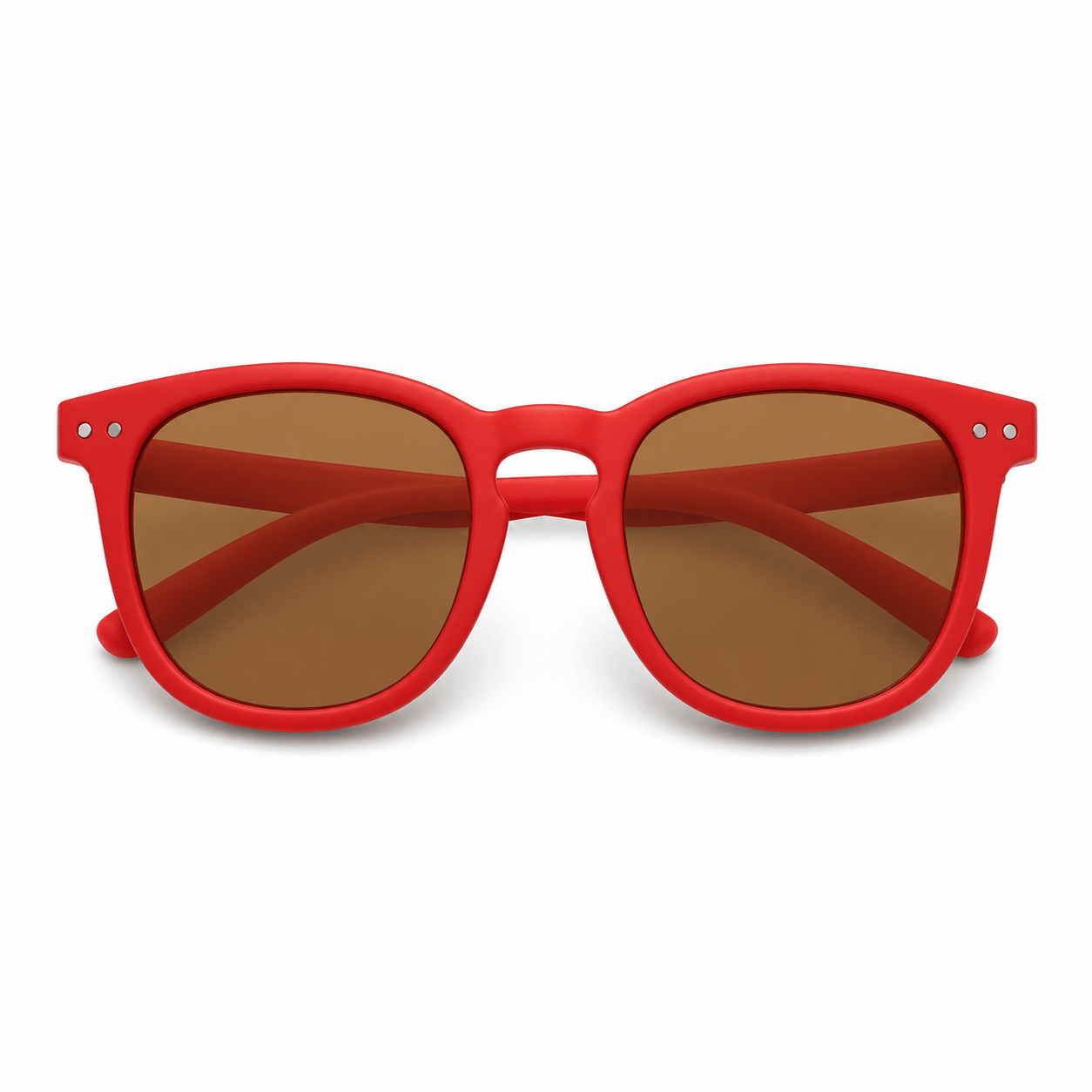 Lunettes de Soleil - Enfant Rondes Rouges