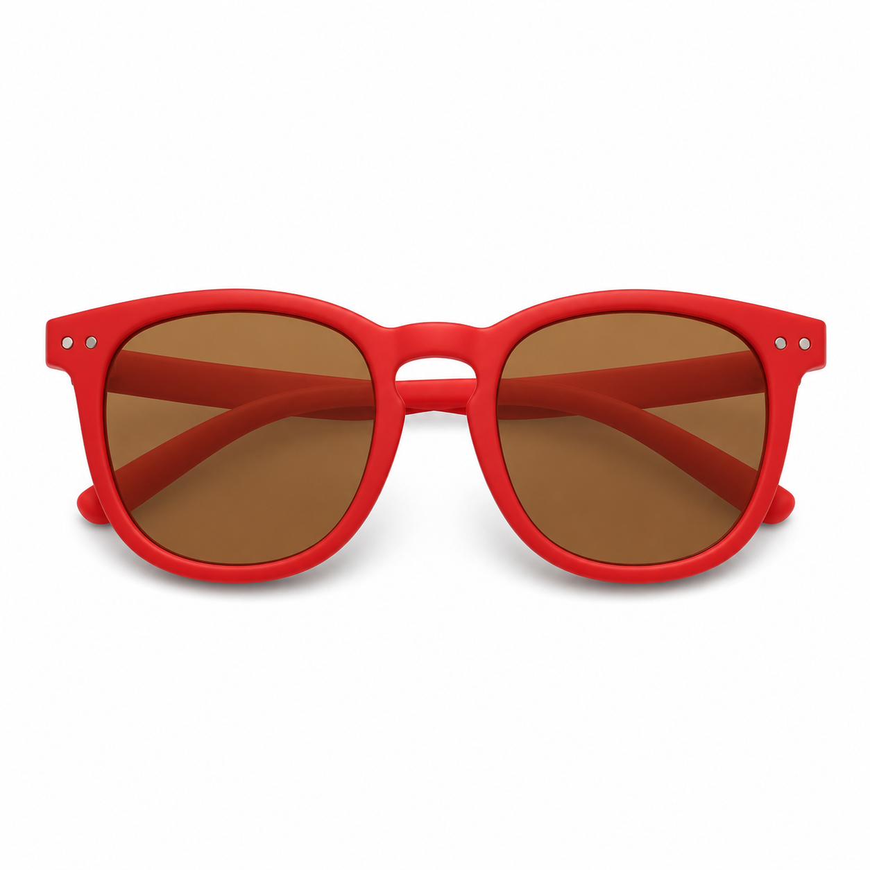 Lunettes de Soleil - Enfant Rondes Rouges
