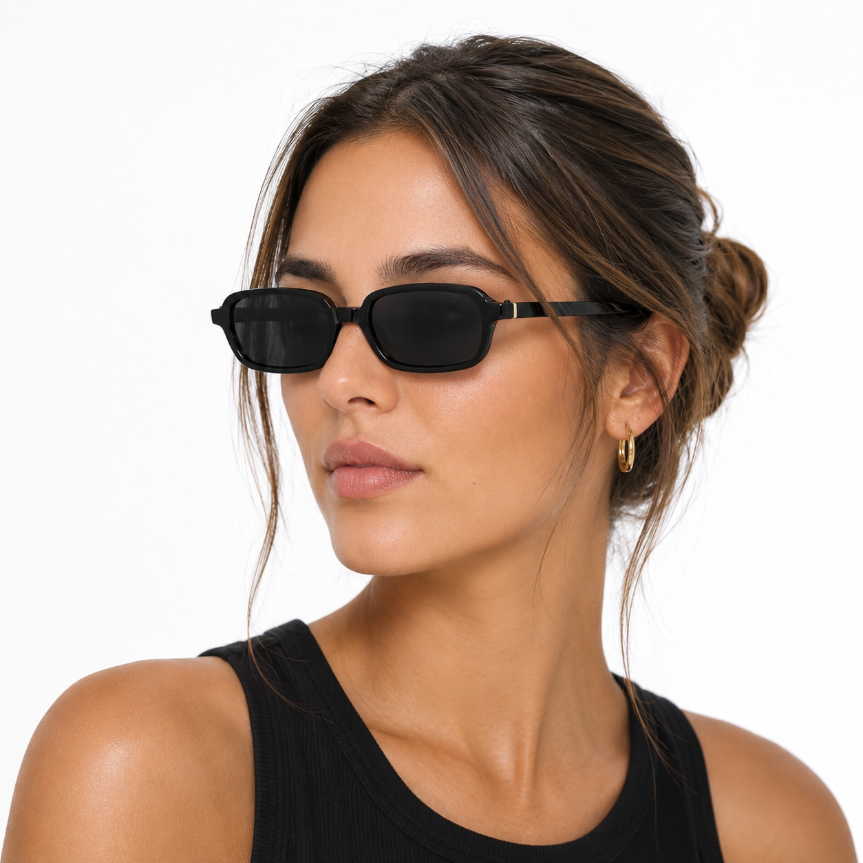 Lunettes de Soleil Esmée - Rectangulaires Noires
