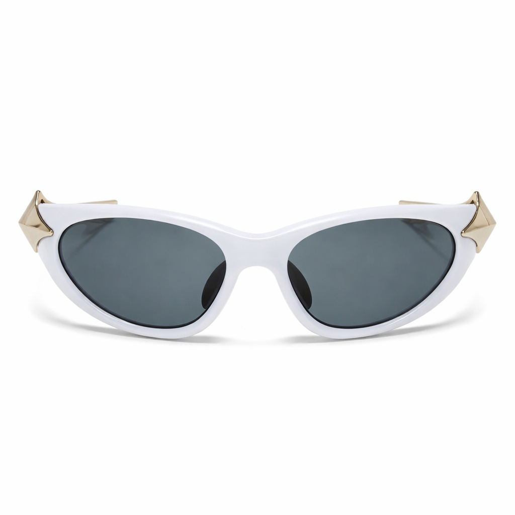 Lunettes de Soleil - Futuristes Spatiales Blanches