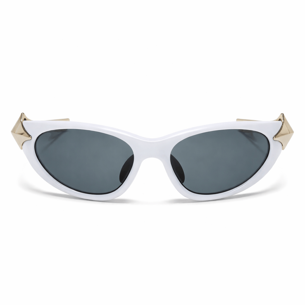 Lunettes de Soleil - Futuristes Spatiales Blanches