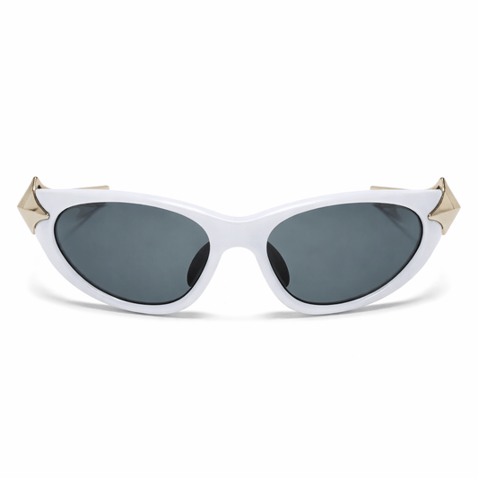 Lunettes de Soleil - Futuristes Spatiales Blanches