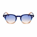 Lunettes de Soleil - Rondes Dégradée Bleues