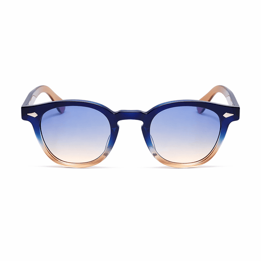 Lunettes de Soleil - Rondes Dégradée Bleues