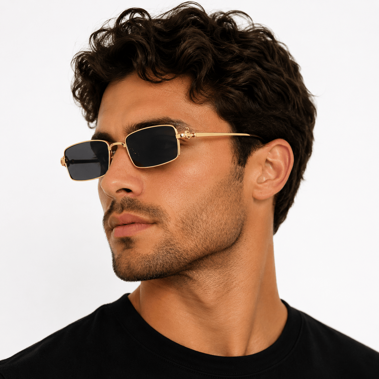 Lunettes de Soleil - Vision Rectangulaires Grises