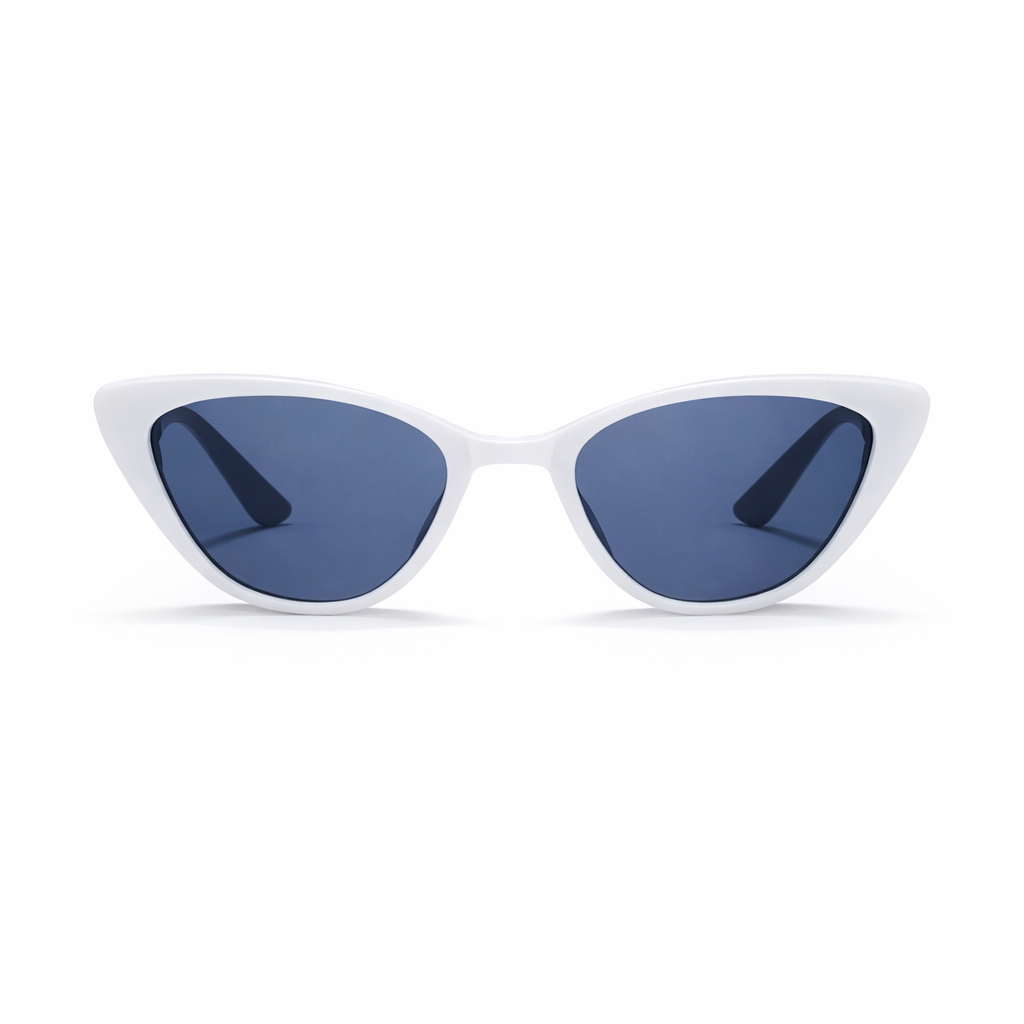 Lunettes de Soleil - Œil de Chat Blanches