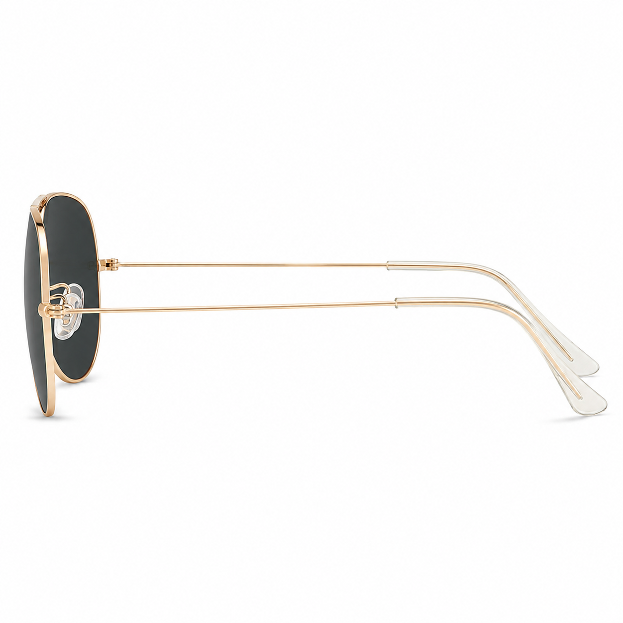 Lunettes de Soleil Aviateur Dore Noir femme