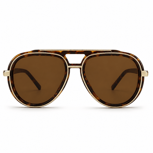 Lunettes de Soleil Aviateur – Écaille Tortoise Marron