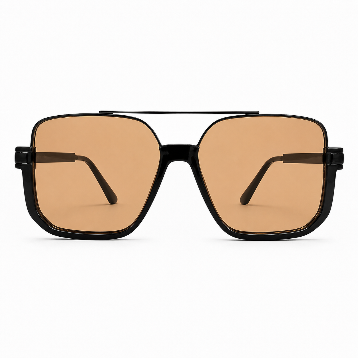 Lunettes de Soleil Aviateur - Carrée Marron Dégradé