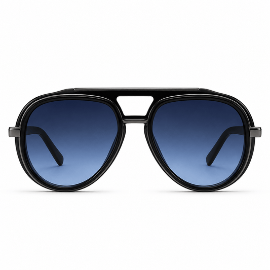 Lunettes de Soleil Aviateur – Noir Bleu Marine