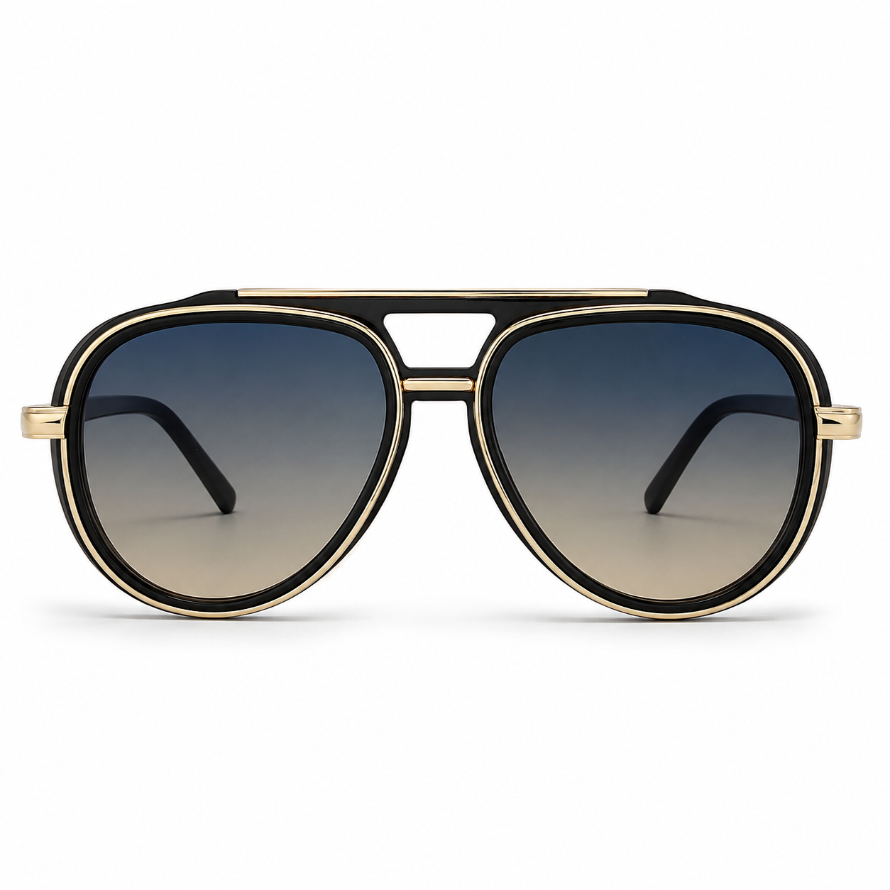 Lunettes de Soleil Aviateur – Noir Doré