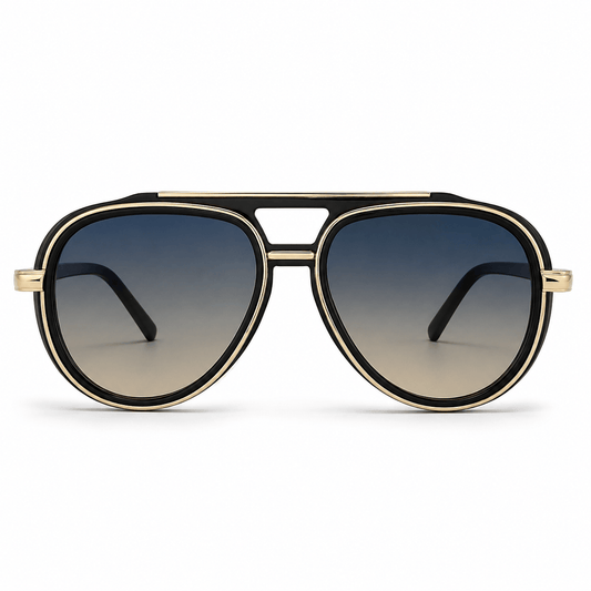 Lunettes de Soleil Aviateur – Noir Doré