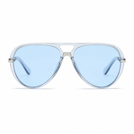 Lunettes de Soleil Aviateur Solena Bleu Cristal