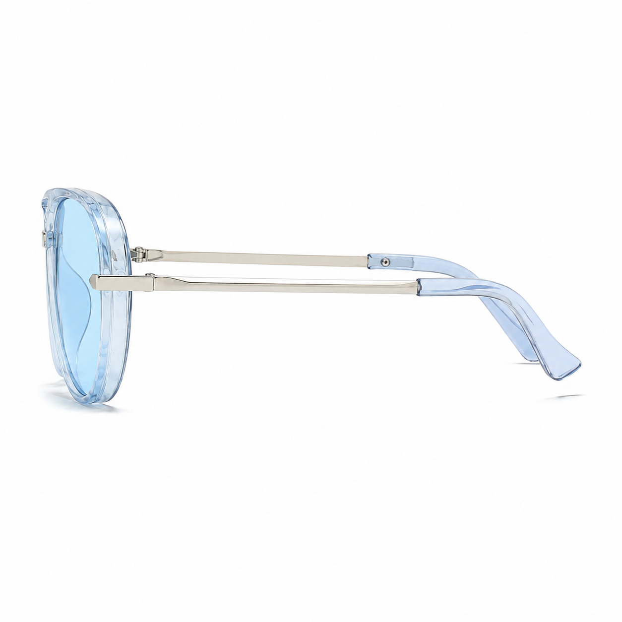 Lunettes de Soleil Aviateur Solena Bleu Cristal profil