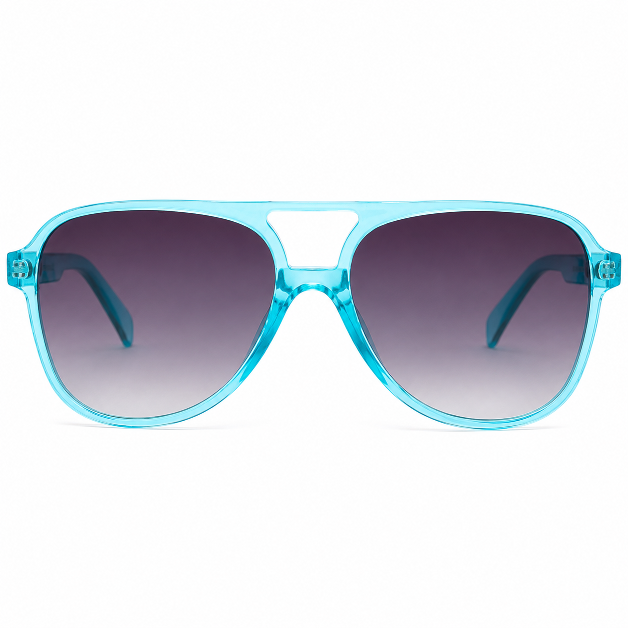 Lunettes de Soleil Aviateur - Turquoise Translucide