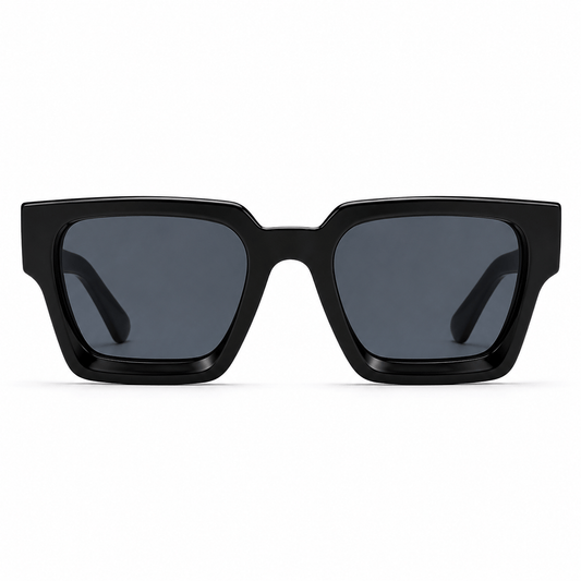 Lunettes de Soleil Carrées Thick - Noires