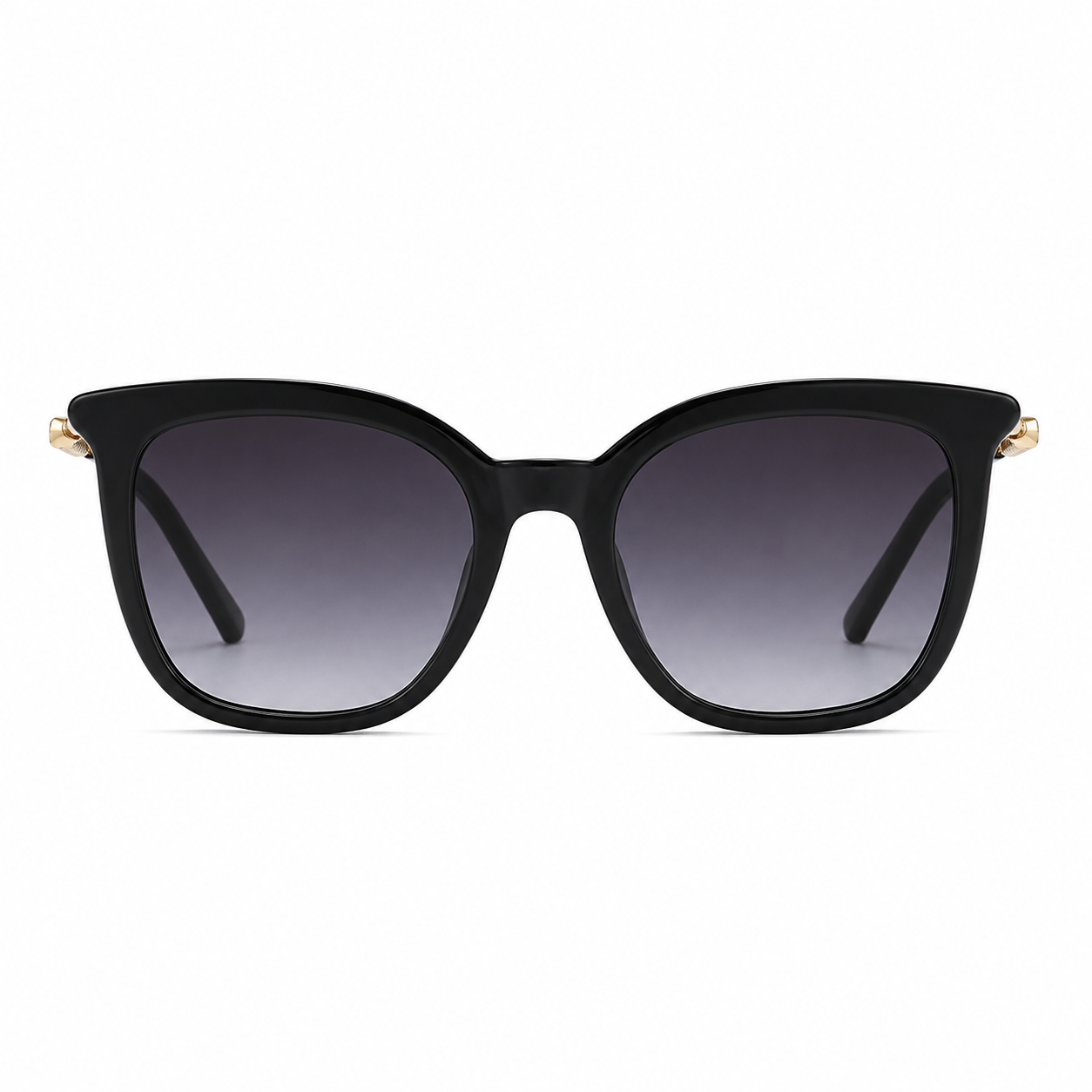 Lunettes de Soleil Carrée - Tressée Noir