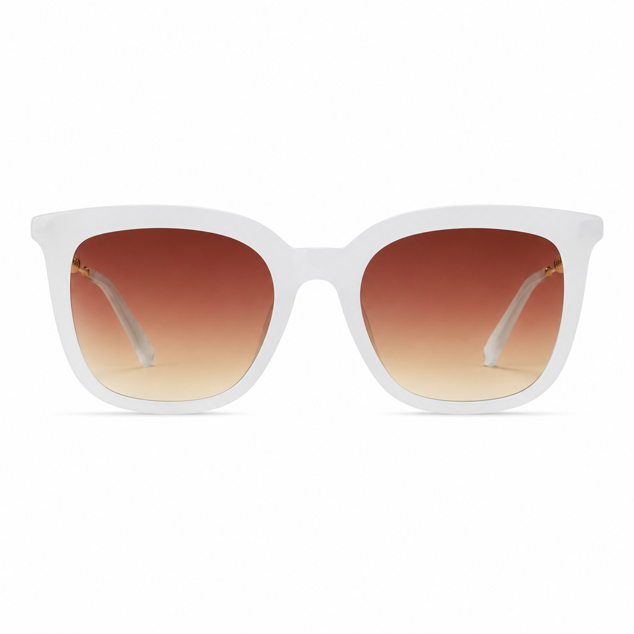 Lunettes de Soleil Carrée - Tressée Blanc