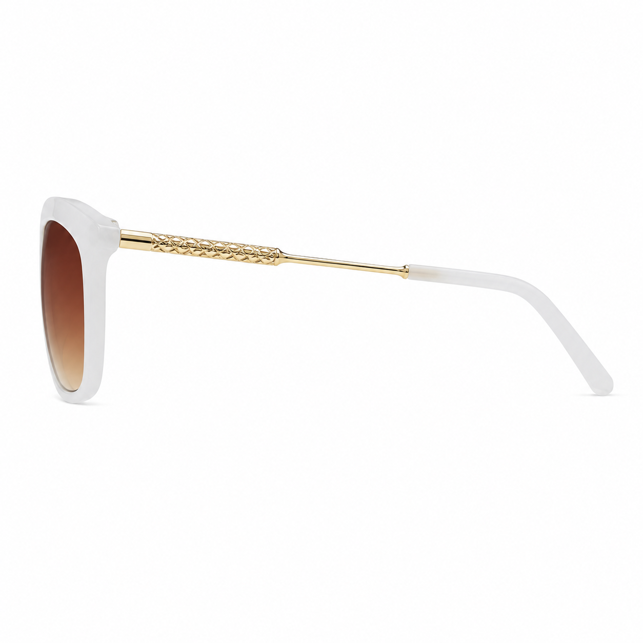 Lunettes de Soleil Carrée - Tressée Blanc
