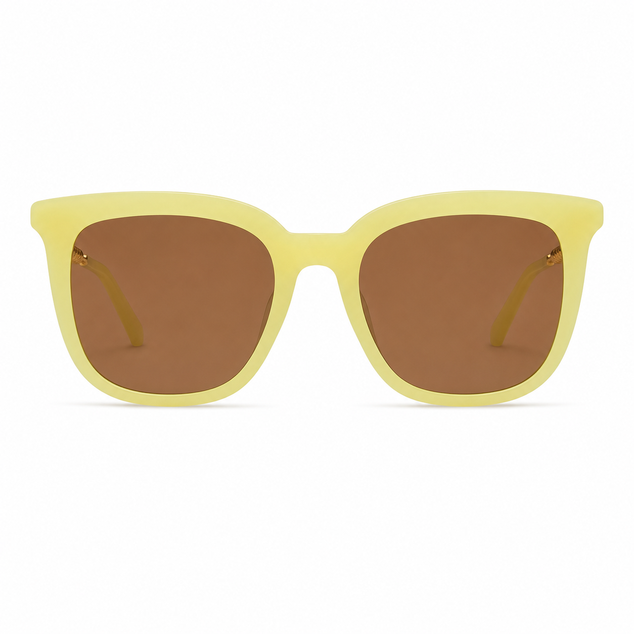 Lunettes de Soleil Carrée - Tressée Jaune