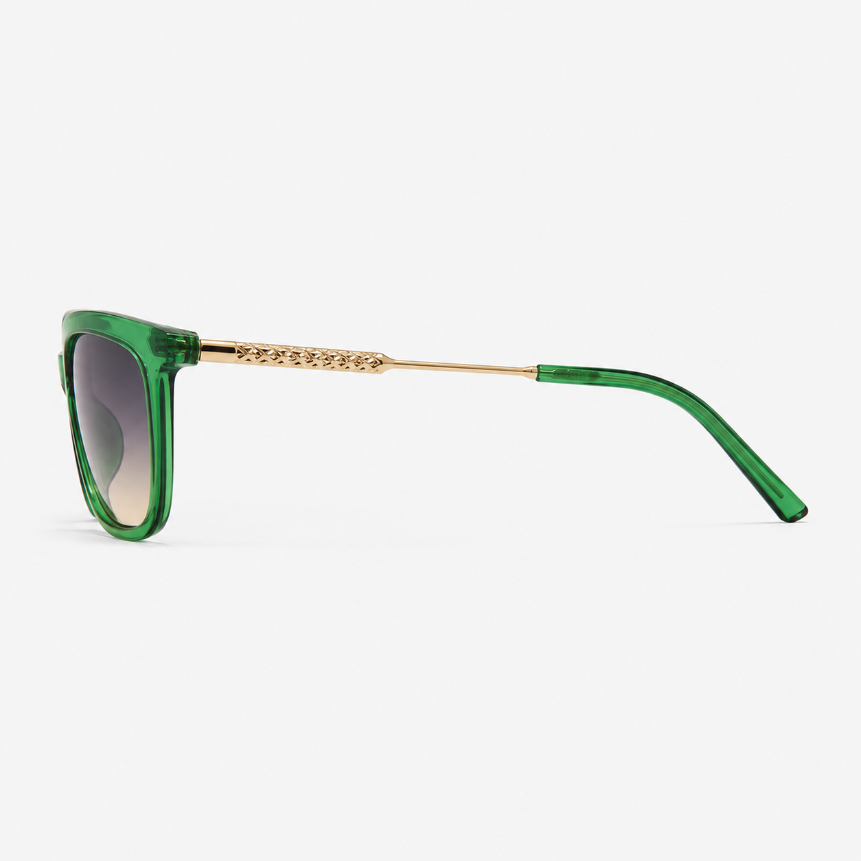 Lunettes de Soleil Carrée - Tressée Vert