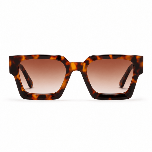 Lunettes de Soleil Carrées - Écaille Tortoise Verres Dégradés