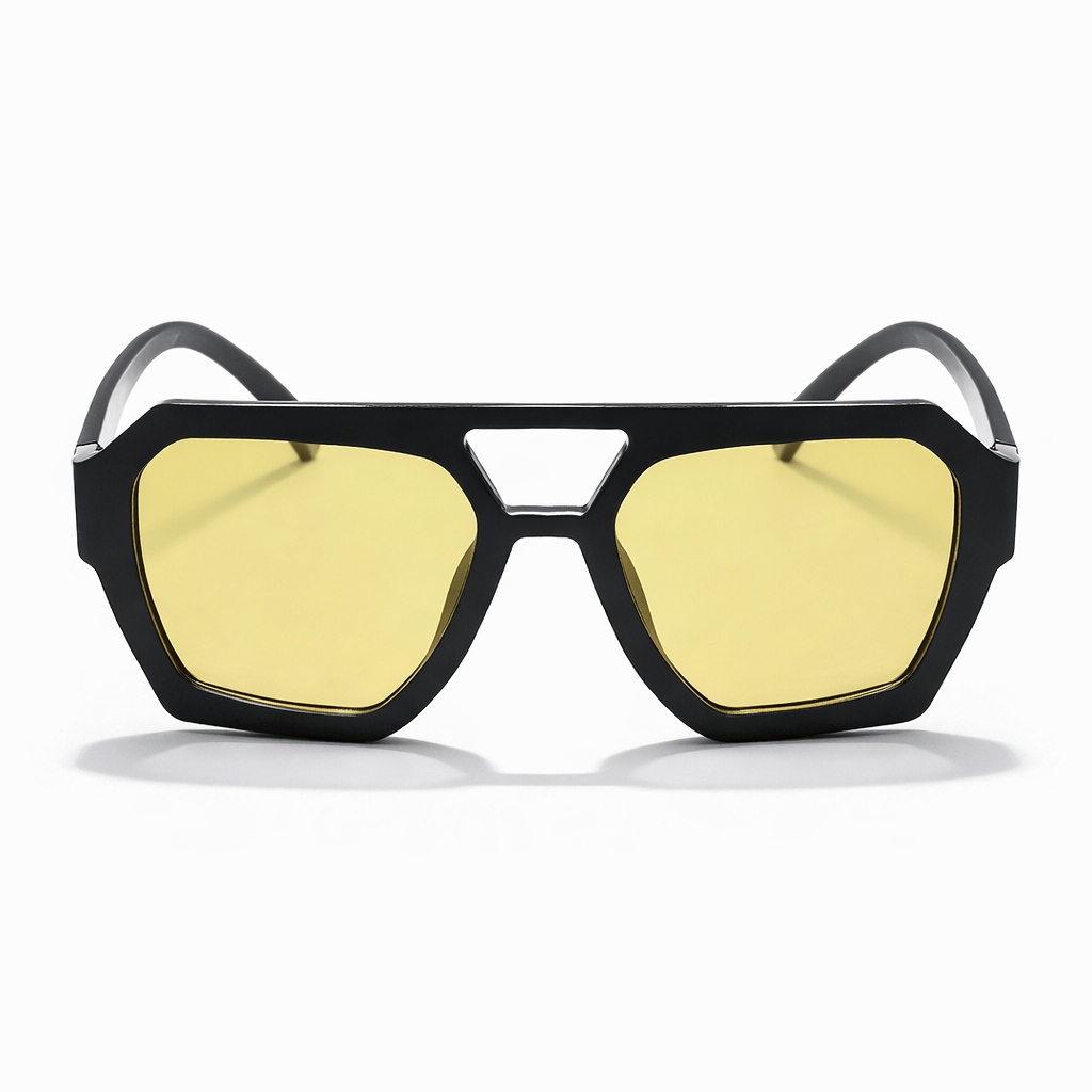 Lunettes de Soleil – Carrées Oversize Jaune