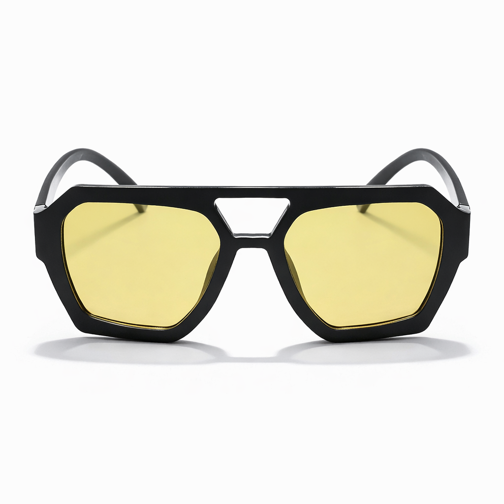 Lunettes de Soleil – Carrées Oversize Jaune