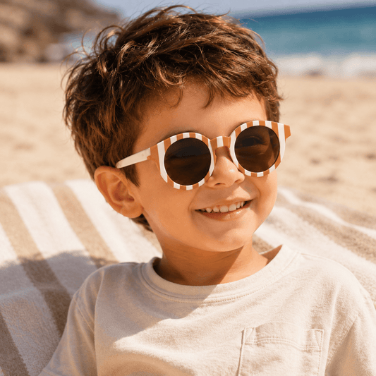 Lunettes de Soleil - Enfant Rayées Saumon