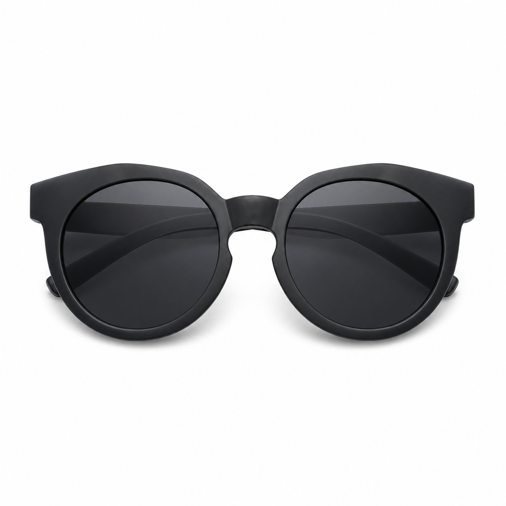 Lunettes de Soleil - Enfant Rondes Noires