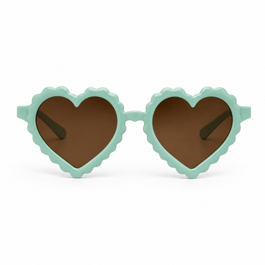 Lunettes de Soleil Enfant - Cœur Turquoise