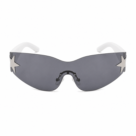 Lunettes de Soleil Futuristes -  Étoile Blanche