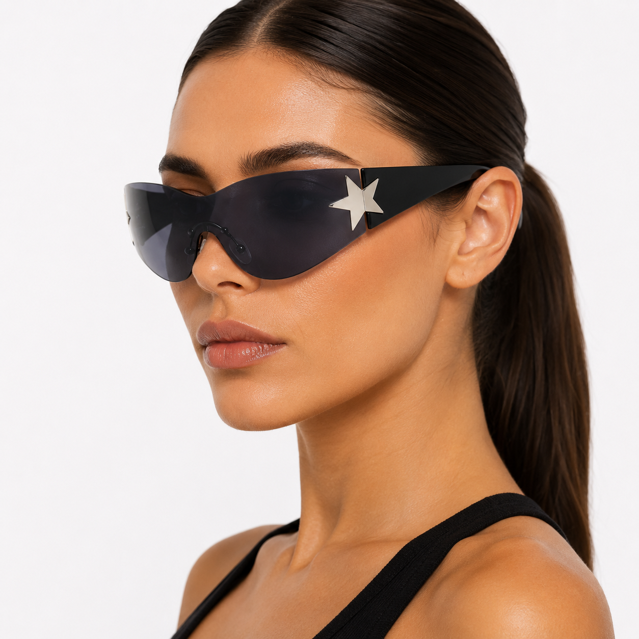 Lunettes de Soleil Futuristes -  Étoile Noir