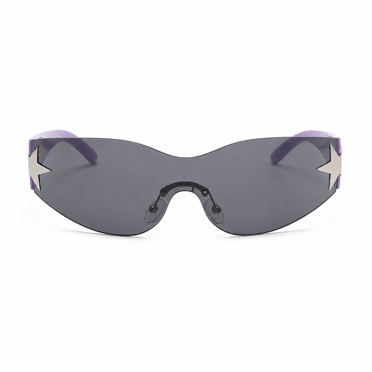 Lunettes de Soleil Futuristes - Étoile Violette