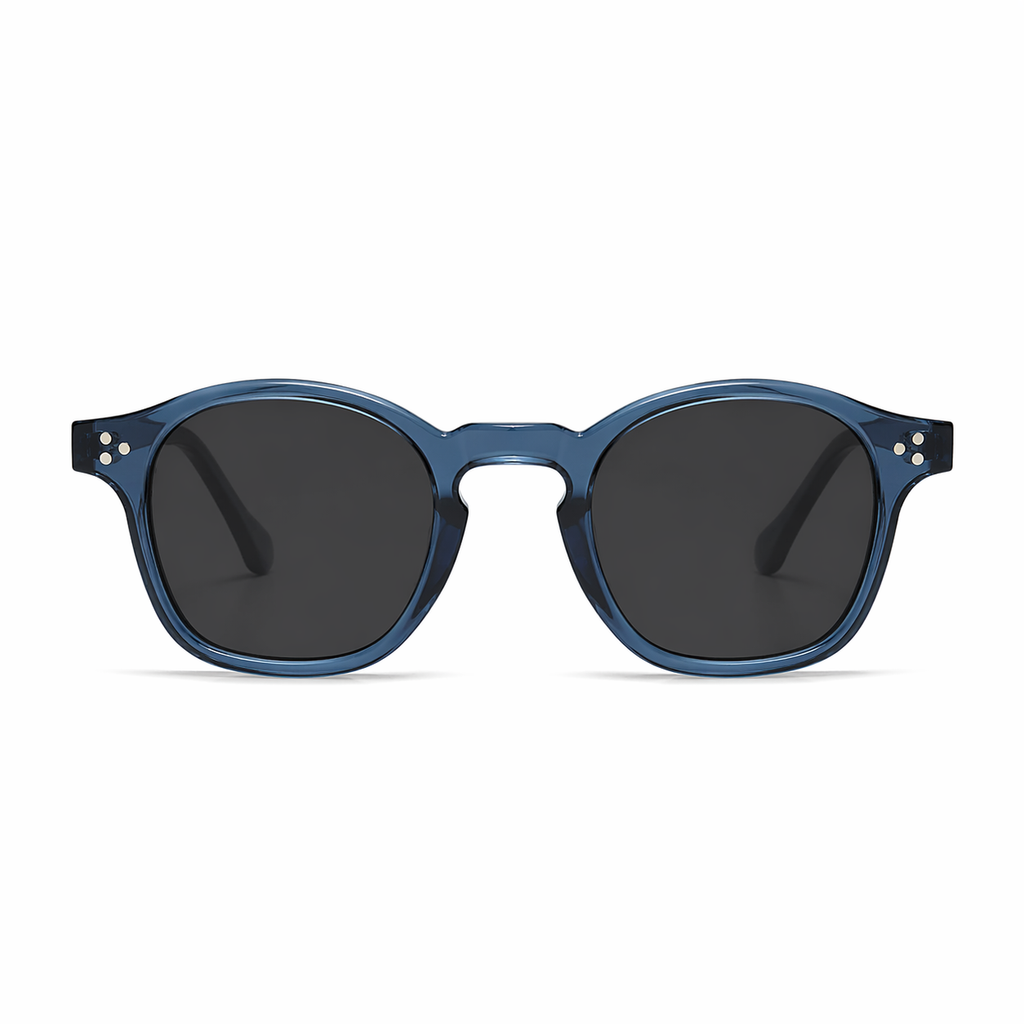 Lunettes de Soleil – Homme Rondes Bleues