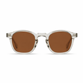 Lunettes de Soleil Homme Rondes | Monture Transparente Verres Marrons | Solarya