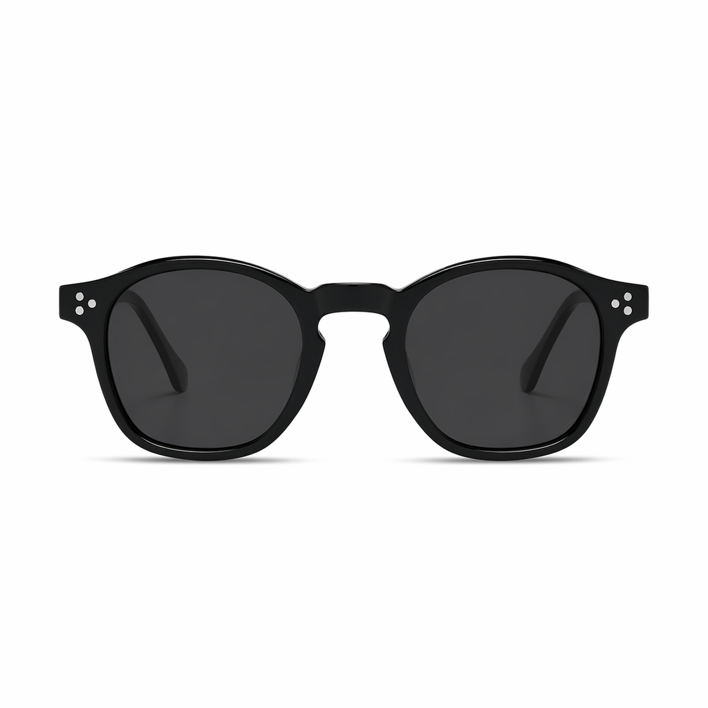 Lunettes de Soleil – Homme Rondes Noires