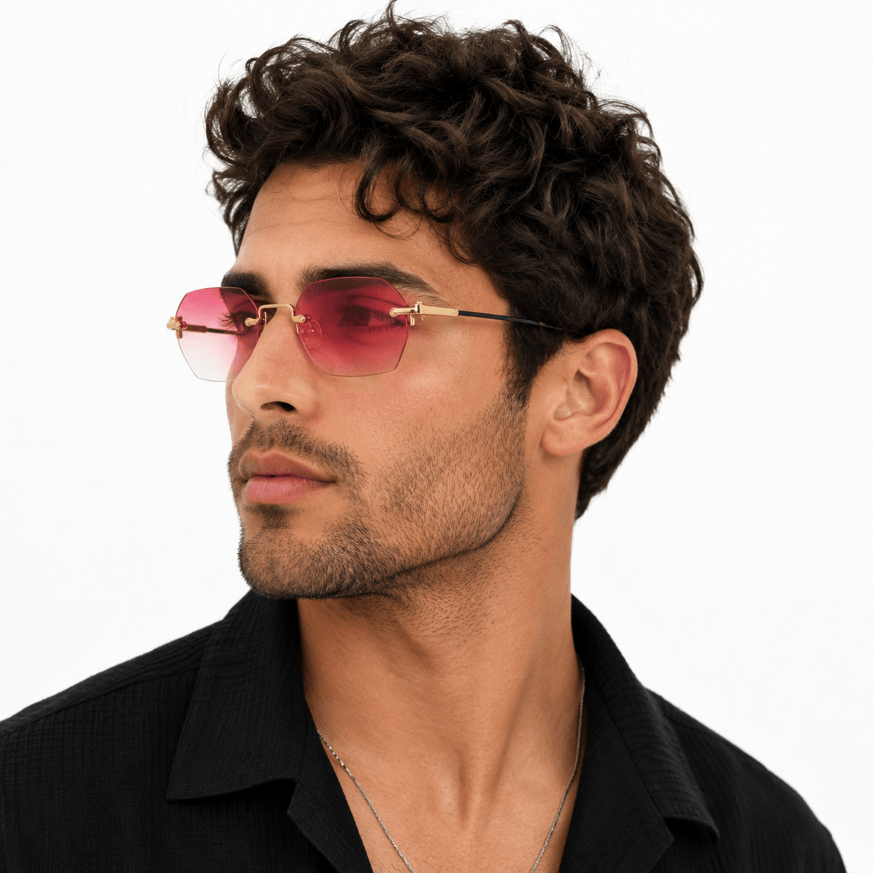 Lunettes de Soleil - Rectangulaires Roses