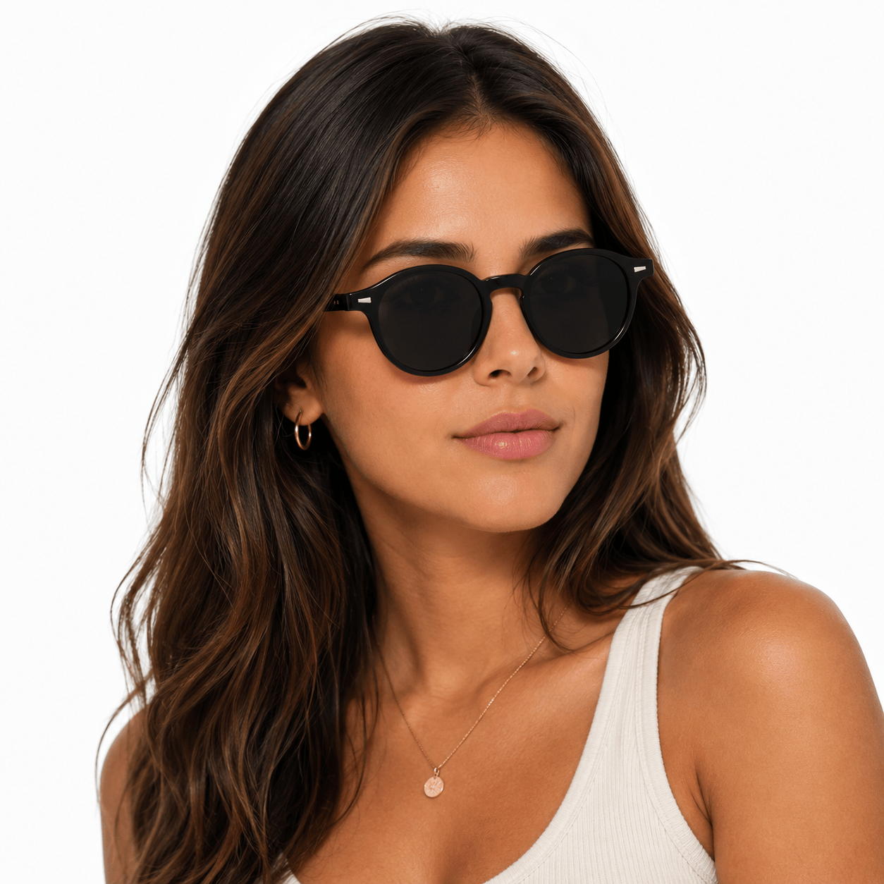 Lunettes de Soleil Rondes - Noires