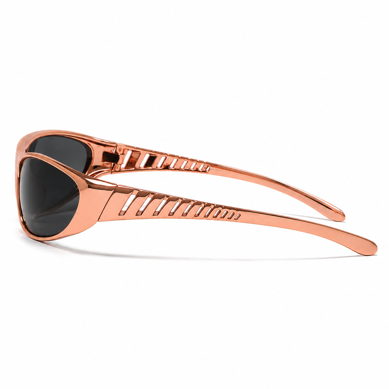 Lunettes de Soleil Sport - Enveloppante Chromée Cuivre