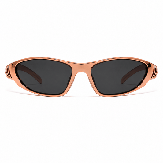 Lunettes de Soleil Sport - Enveloppante Chromée Cuivre