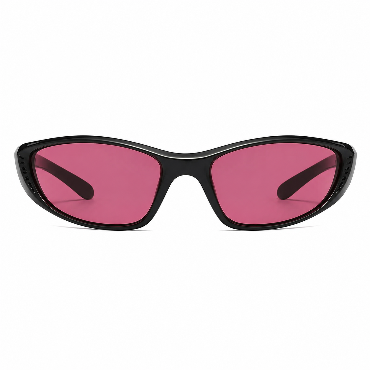 Lunettes de Soleil Sport - Enveloppantes Noir & Rose