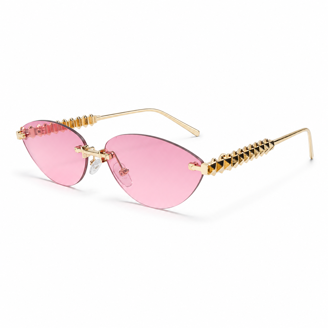 Lunettes de Soleil – Œil de Chat Dorées Roses