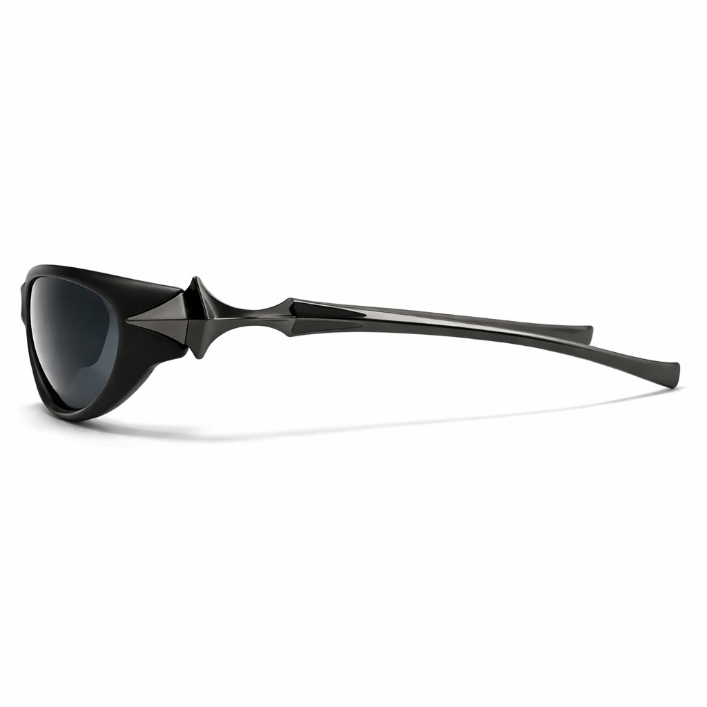 Lunettes de Soleil - Futuristes Spatiales Noires