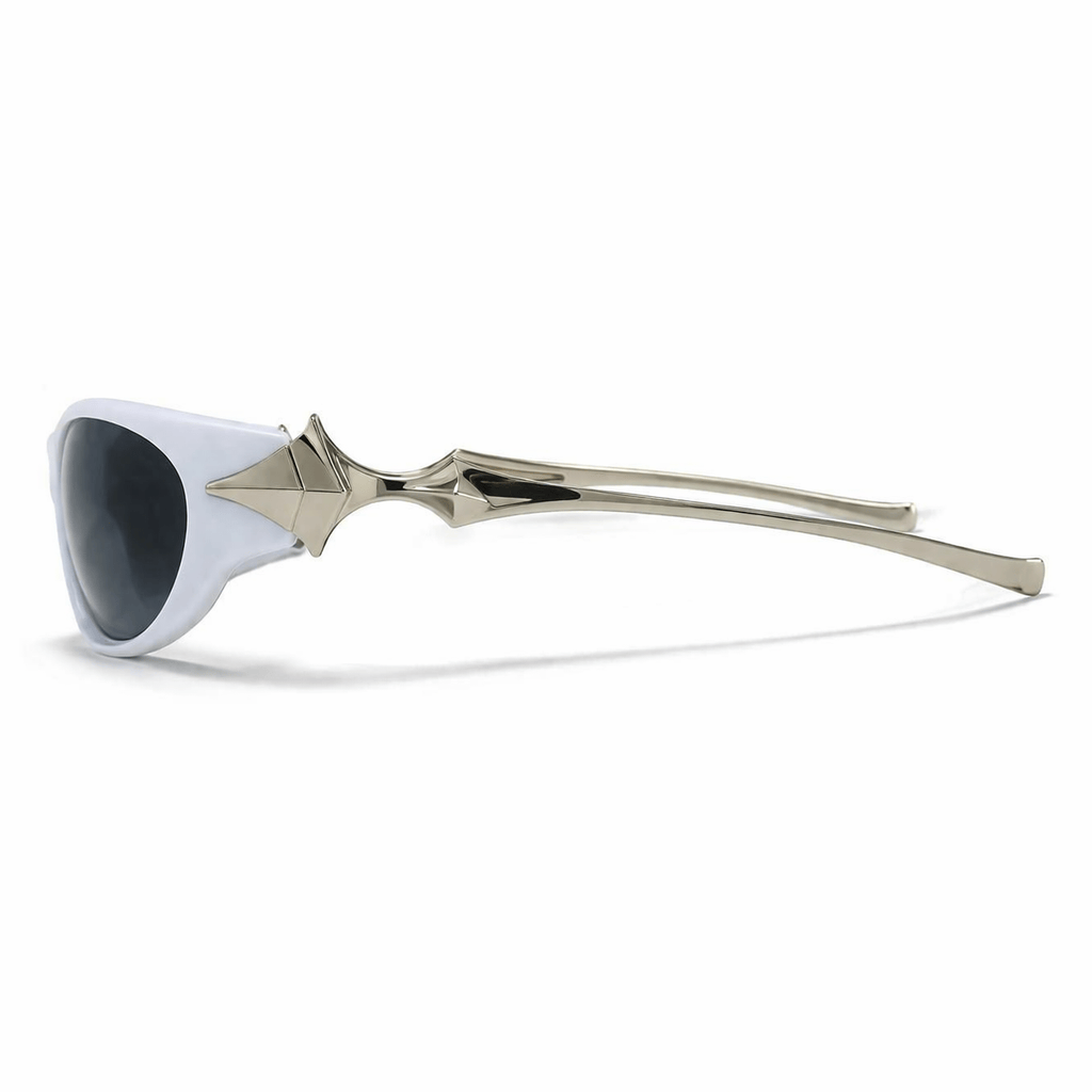 Lunettes de Soleil - Futuristes Spatiales Blanches