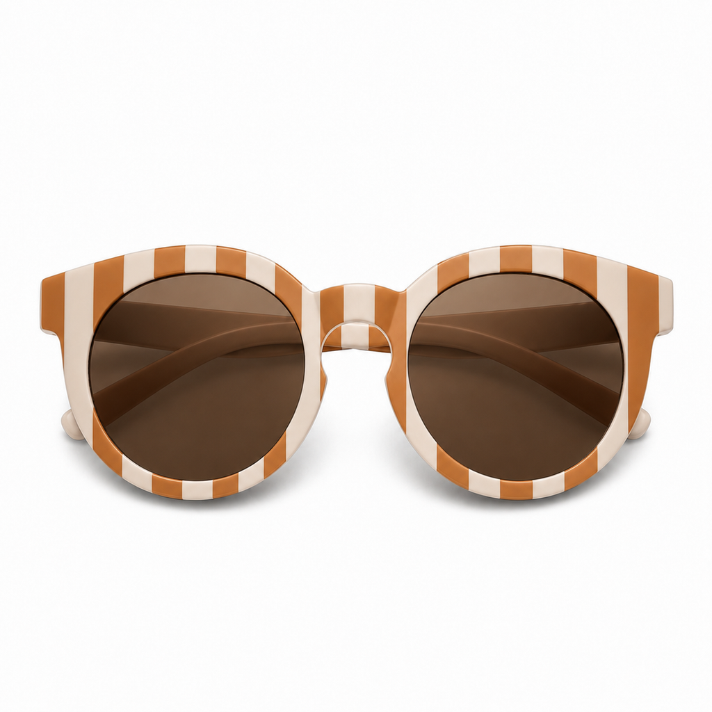  lunettes de soleil enfant rayées saumon
