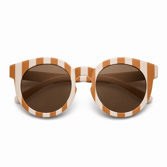  lunettes de soleil enfant rayées saumon
