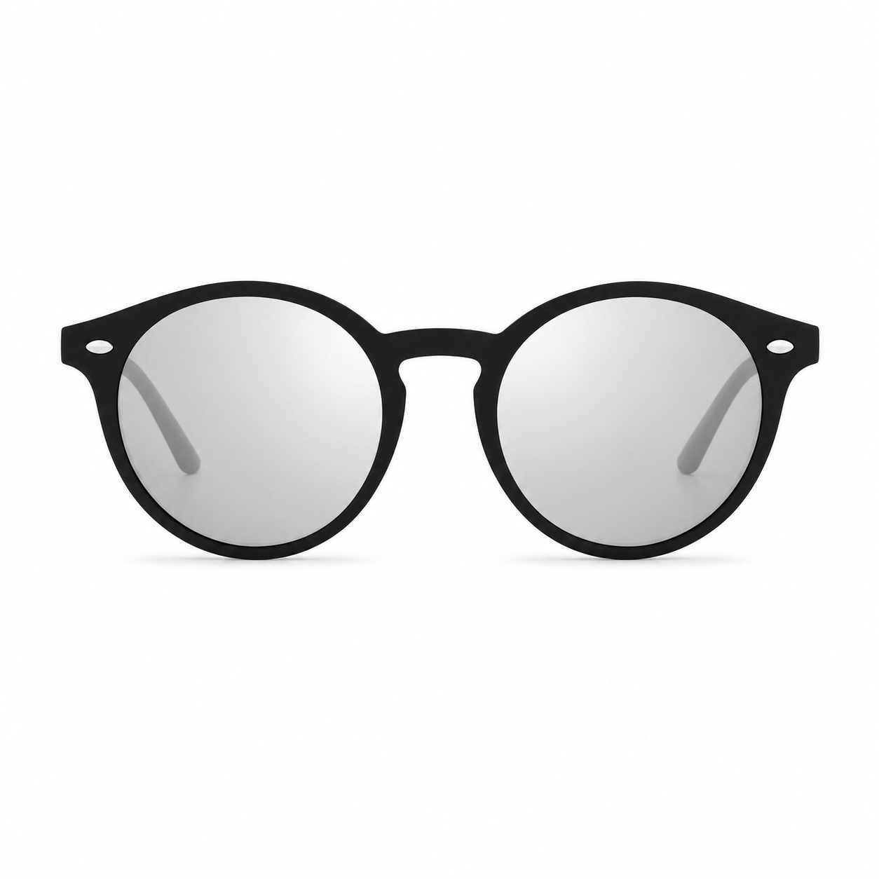 Lunettes de Soleil Polarisées - Rondes Argentées