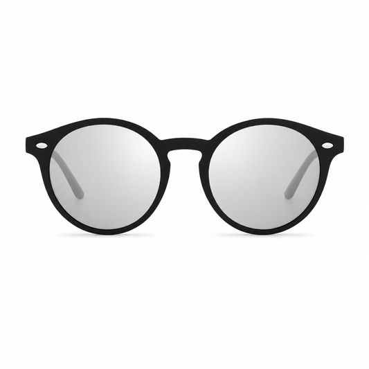 Lunettes de Soleil Polarisées - Rondes Argentées